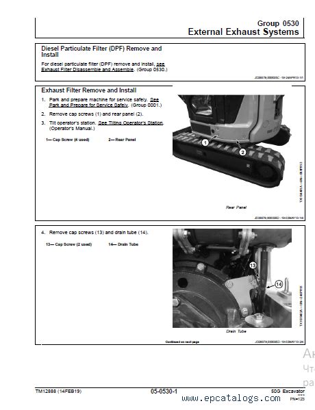 John Deere 50G Excavator Repair Technical Manual