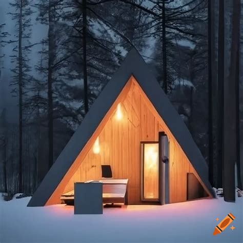 Cozy Minimal Cabin Architecture On Craiyon