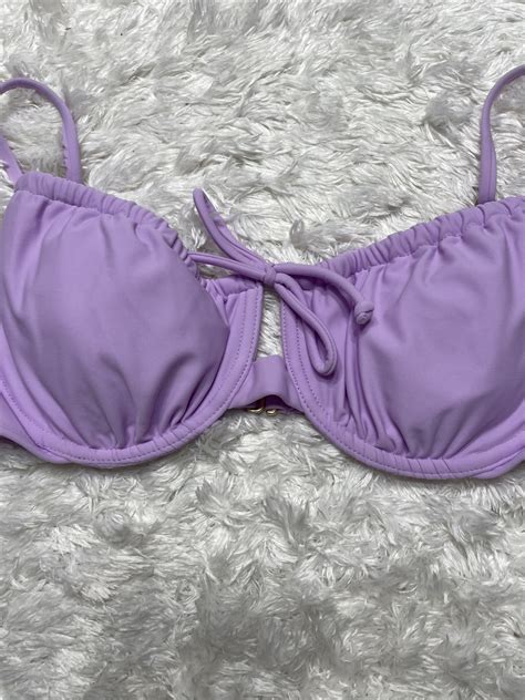 Xhilaration Junior S Shirred Underwire Bikini Top XL Lavender S For Sale Online EBay