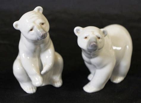 Lladro Polar Bear Pair Lladro And Nao Ceramics