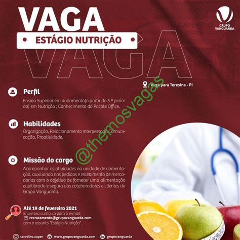 Est Gio Em Nutri O Teresina Pi Vaga S Themos Vagas