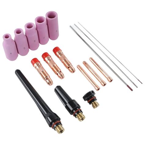 tig welding set tig gas lens collet kit argon consumption reducing