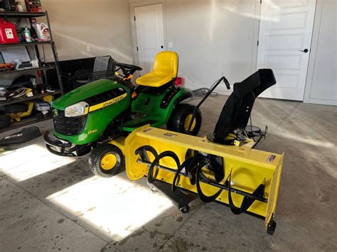 John Deere D130 Riding Lawn Mower And 44 Inch Snow Blower Ronmowers