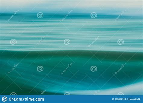Deep Blue Ocean Abstract Seascape Motion Blur Soft Light Blue
