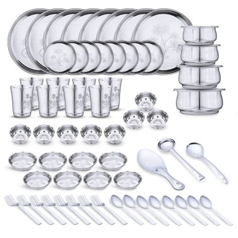 Silver Stainless Steel Dinner Set At Best Price In Mira Bhayandar Prime Store