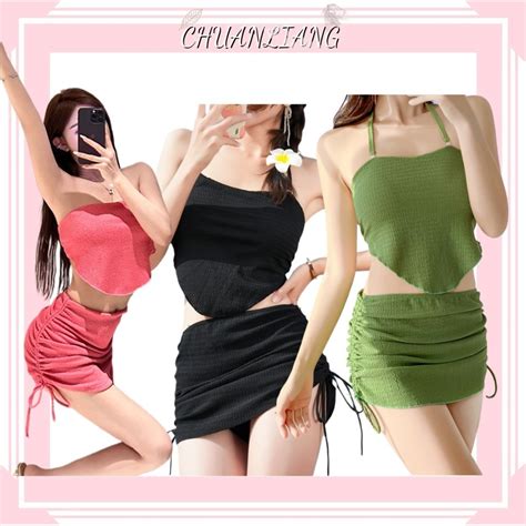 New Green Bikini Swimsuit Women S Three Piece Women S Swimsuit Sexy Hot Spring Women S Swimsuit