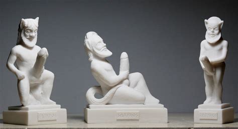 PAN Greek Nude God Of Nature Faunus Phallus Penis Cast Alabaster Statue Sculpture Inches