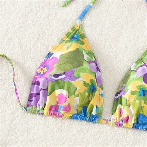 Pack All Over Print Micro Bra Drawstring Bikini Swimsuits With Head Scarf And Skirt Buy Sex