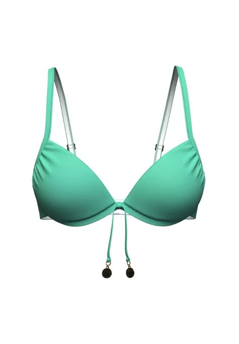 Buy Sunseeker Core Solid Mint Green Pintuck Tied Bikini Top Online Zalora