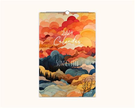 2024 Wall Calendar 2024 Wall Calendar Art Wall Calendar 2024