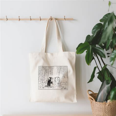 Nymph Sapphic Tote Bag Lesbian Love Lesbian Couple Subtle Pride Lesbian Queer Tote Bag