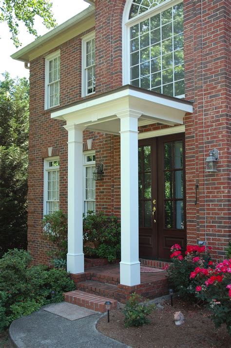 Flat Roof Portico Designed And Built By Georgia Front Porch Front