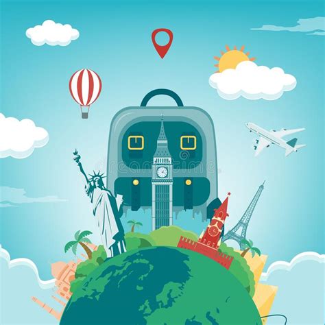 Carte Du Monde Avec L Avion Stock Illustrations Vecteurs Clipart