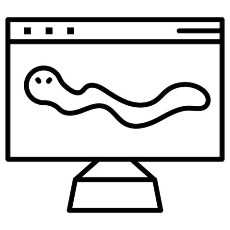 Premium Vector Computer Worm Vector Illustration