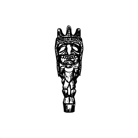 Silhouette Of Tiki Idol Icon Simple Illustration Of A Tiki Idol Icon
