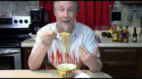 Tasting Fiery Hot And Spicy Ramen Spicy Ramen Tasting Spicy