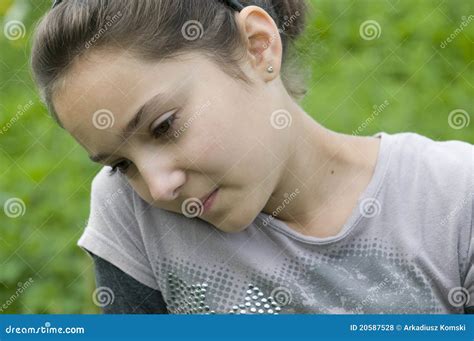 Dreaming Girl Stock Photo Image Of Brunette Youth Happy