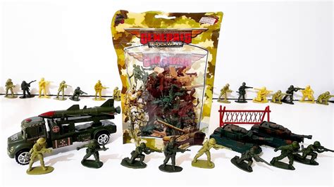 Set militar de juguetes Soldaditos de plástico Unboxing y review