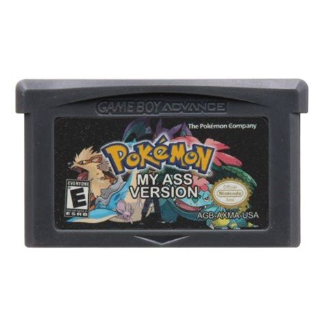 Pokemon My Ass Version Usa Game Boy Advance Gba Bit Video Game Card Bitgameshop