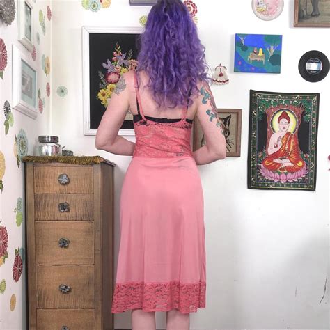 Vintage Slip Dress S Hand Dyed Lingerie Size Depop