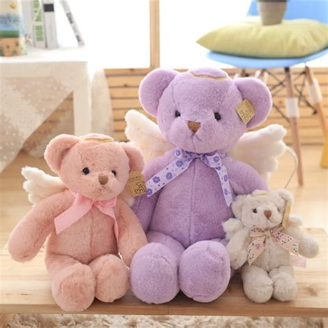 Teddy Bears Angel Wings Purple Pink Teddy Bear Angel Bear Stuffed