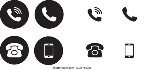 Phone Icons Vector Illustration Pictogram Phone Stock Vector Royalty