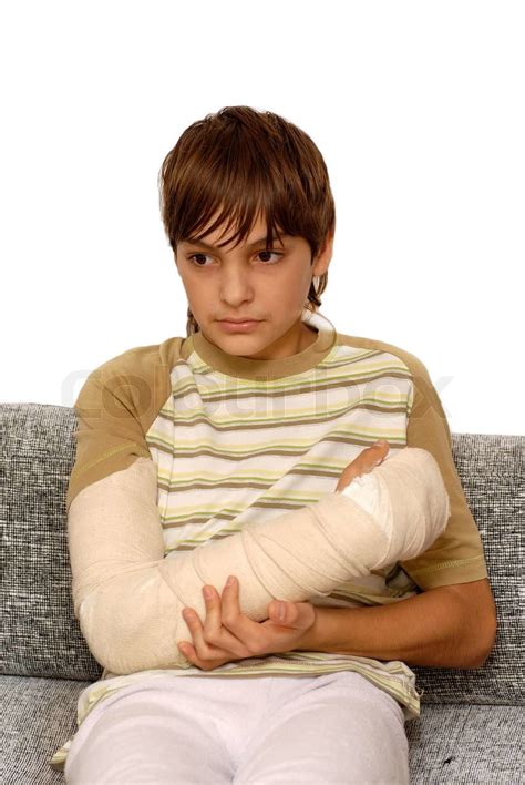 Boy With Broken Arm Stock Image Colourbox