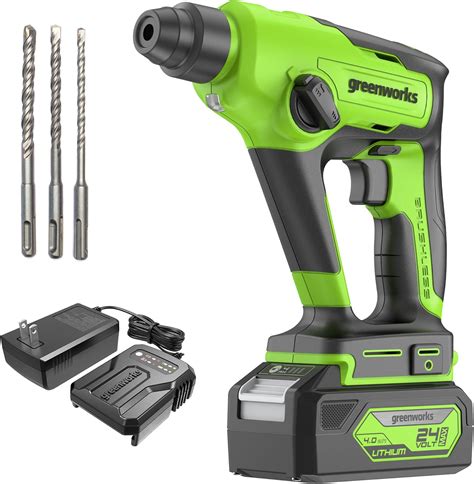 amazoncom greenworks  cordless sds  rotary hammer drill combo