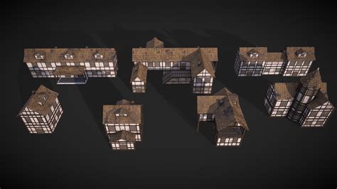 Medieval House Pack 2k Buy Royalty Free 3d Model By Andrej Grave