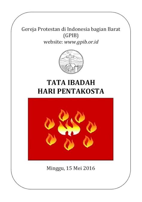 PDF TATA IBADAH HARI PENTAKOSTA Gpibgideondepok Org Pemenuhan