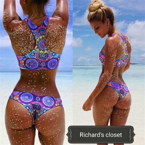 Swim New Multi Color Brazilian Bikini Swimsuit Poshmark