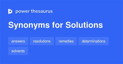 Solutions Synonyms 531 Words And Phrases For Solutions