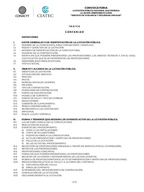 Completable En L Nea Bases Para Licitacin Pblica Nacional Ciatec