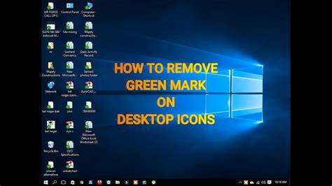 How To Remove Green Tick On Desktop Icons Youtube