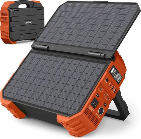 Портативная электростанция со встроенной солнечной панелью Солнечный ...