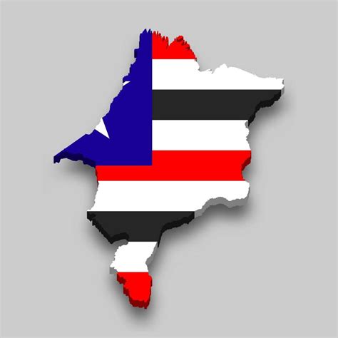 D Isom Trico Mapa Do Maranh O Bandeira Vetor No Vecteezy