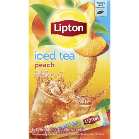 Buy Lipton Iced Tea Peach 20 Pack Online Worldwide Delivery Australian Food Shop