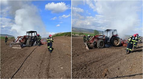 Foto Video Incendiu La Ard Focul A Cuprins Un Utilaj Agricol