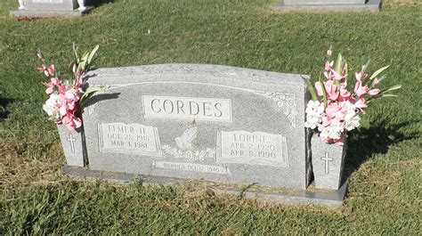 Elmer H Cordes Find A Grave Memorial