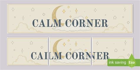 Celestial Themed Calm Corner Display Banner Teacher Made