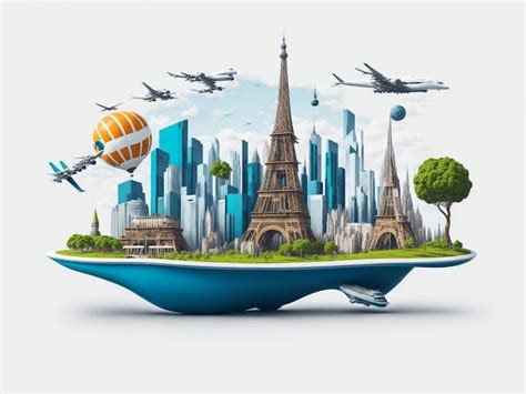 Premium Ai Image Travel The World Monuments Concept