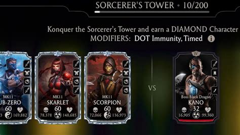 Mk Mobile Sorcerers Tower Battle 10 Boss Tower 10 Boss Battle