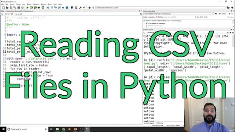 Reading Csv Files In Python Youtube