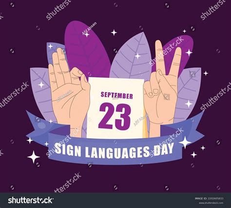 International Day Sign Language Awareness Modern Stock Vector Royalty Free 2202605833