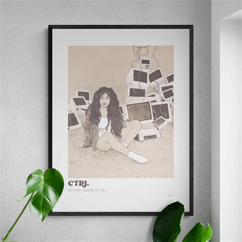 Sza Poster With The Ctrl Album Cover Art Is The Best Music Etsy