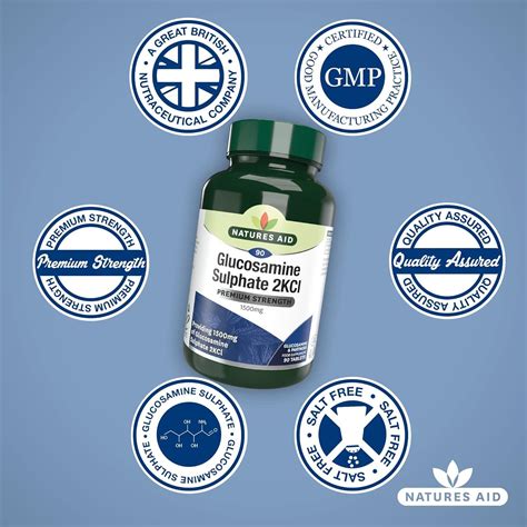 Natures Aid Glucosamine Sulphate 1500mg High Strength - 90 Tablets