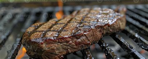 AI generated Grilled to Perfection, Charred Steak on the Barbecue