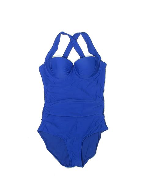 Old Navy Solid Blue One Piece Swimsuit Size M 53 Off Thredup