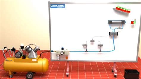 3D Animation Of Pneumatics And Pneumatic System Working Principle