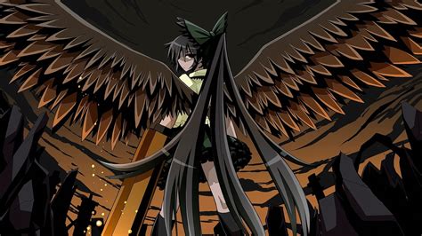 Illustration Long Hair Anime Anime Girls Looking At Viewer Wings